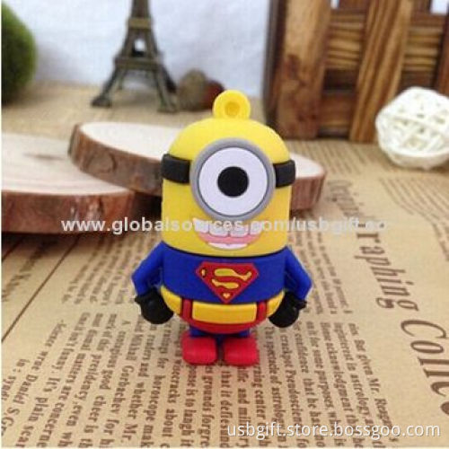 USB Drive, 8GB, PVC Material, Customized Cartoon Shape, Promotional Gift